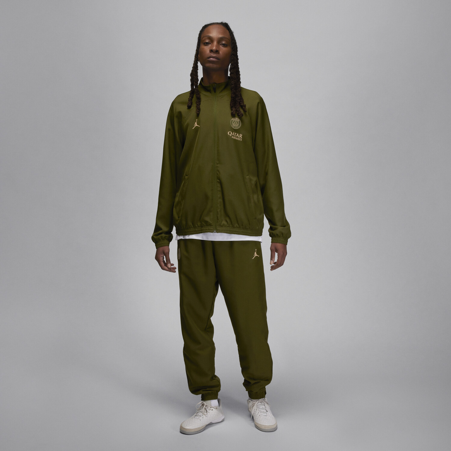 Buy Nike Paris Saint Germain Strike Fourth Dri FIT Football Woven Tracksuit rough green hemp from 88.00 Today Best Deals on idealo