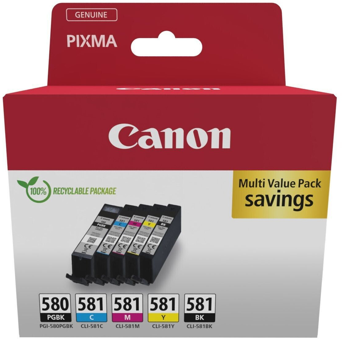 Canon PGI-580/CLI-581 Multipack 5 Pack (2078C007)