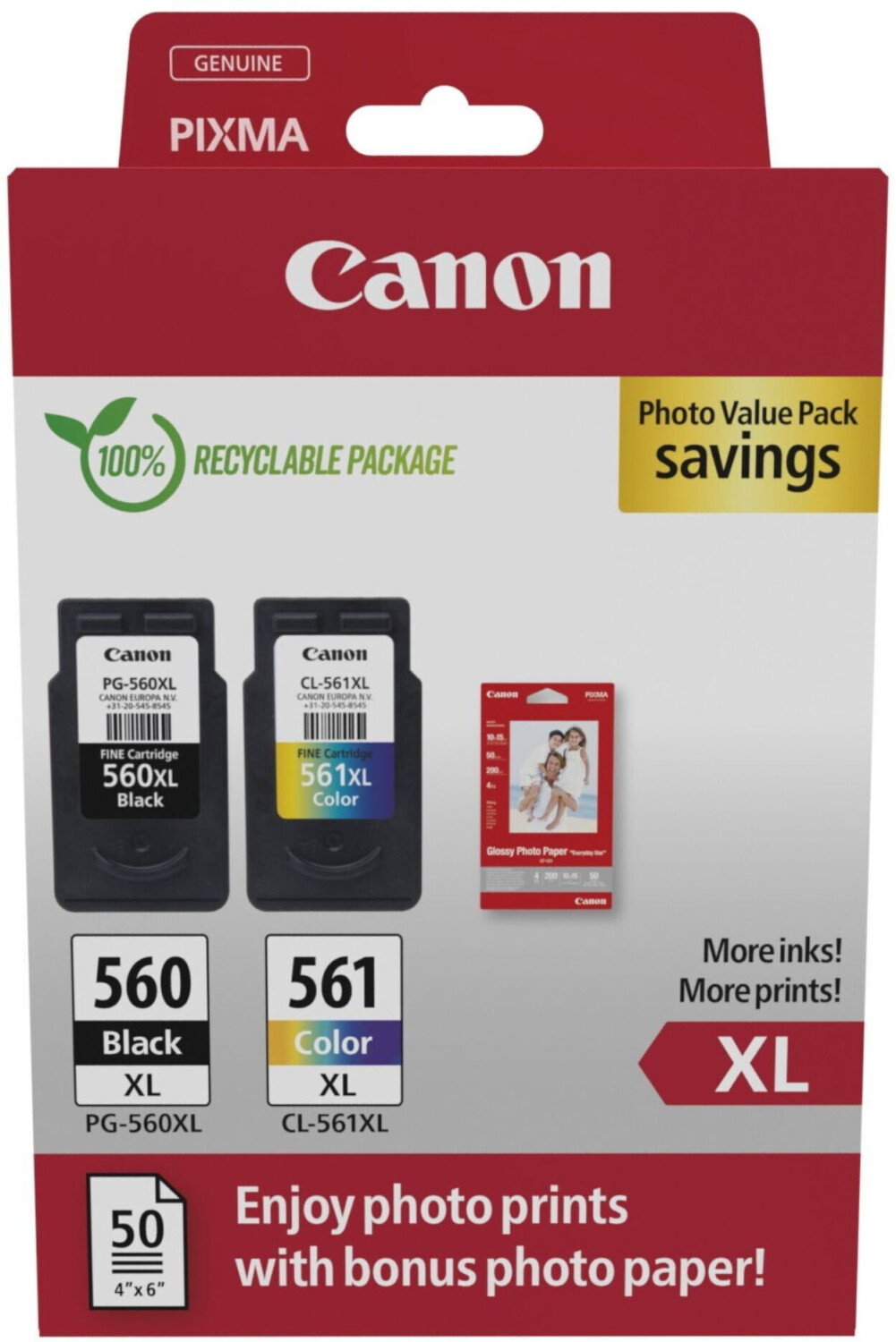 Canon PG-560XL/CL-561XL Photo Value Pack (3712C008)