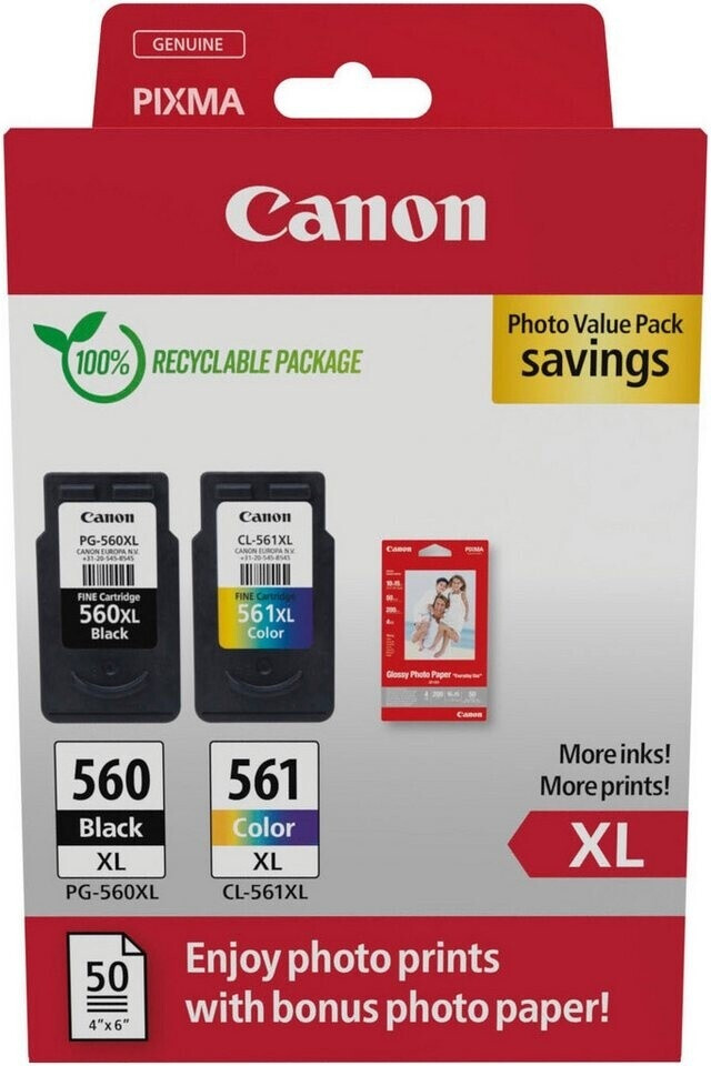 Canon PG-560XL/CL-561XL Photo Value Pack (3712C008)