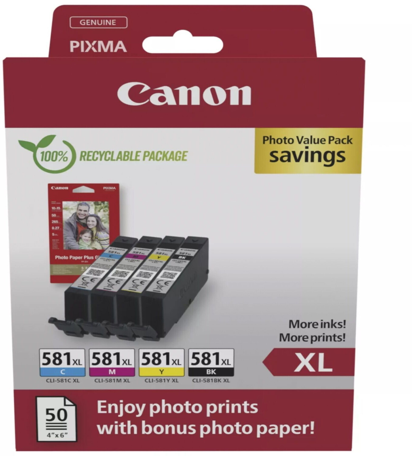 Canon CLI-581XL Photo Value Pack (2052C006)