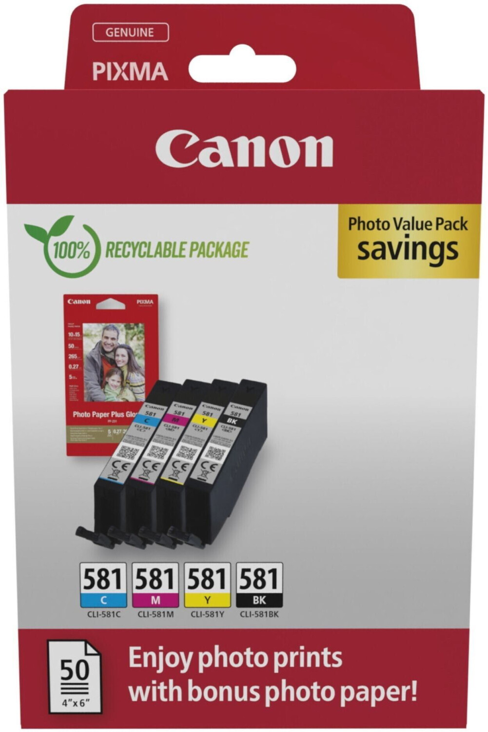 Canon CLI-581 Photo Value Pack (2106C006)