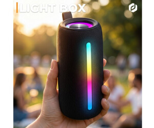 Denver BTL-360B Draagbare Bluetooth Luidspreker – 10W RMS, RGB-verlichting, TWS, Aux/USB/SD, Handsfree, 1200mAh, Zwart