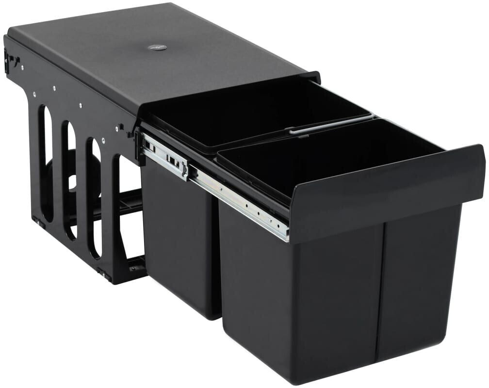 vidaXL Waste bin Soft-Close 36l Black (51179)