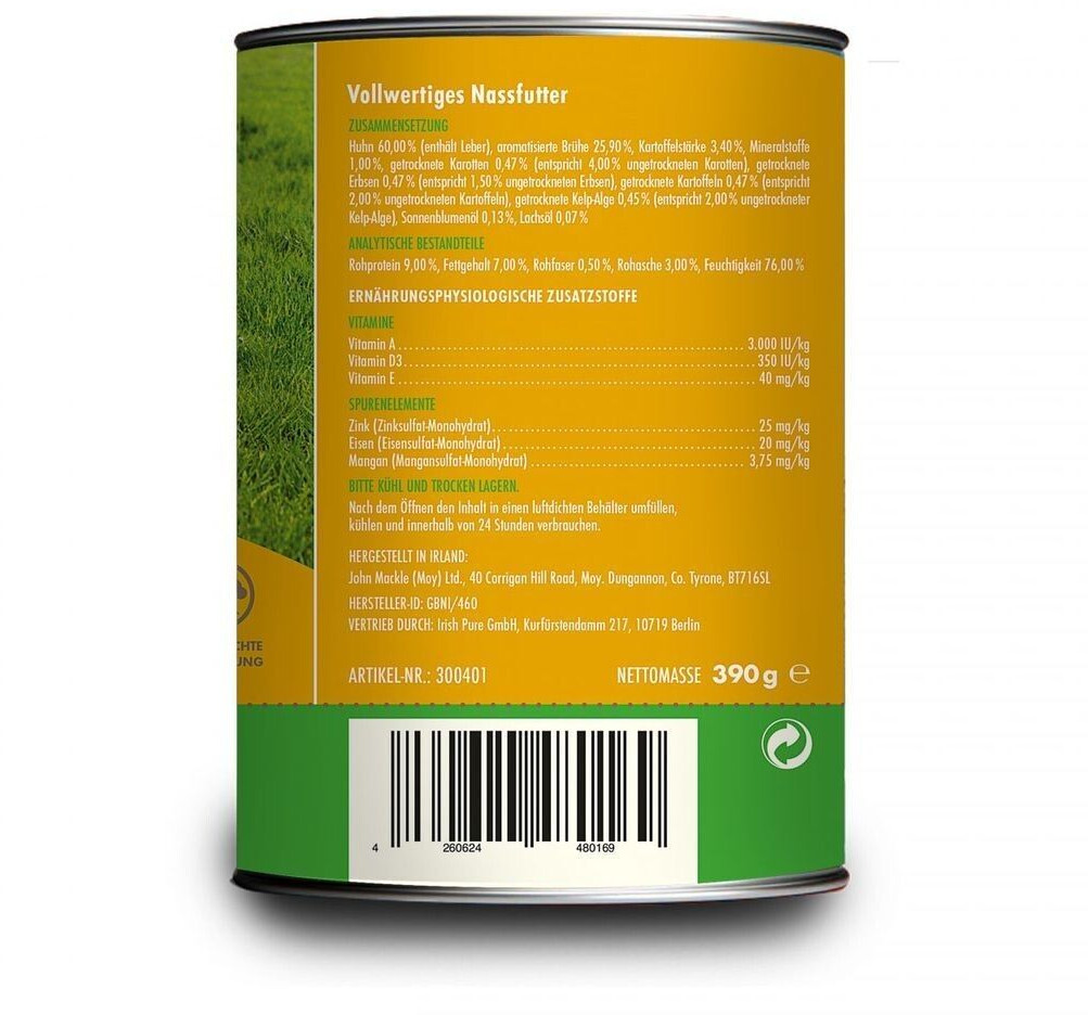 Irish Pure Pâtée pour chien Irish Pure Pâtée pour chien