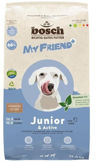 bosch My Friend+ Junior & Active dry dog food 12kg