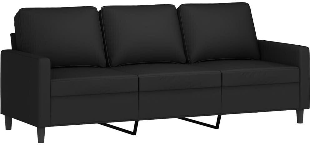 vidaXL 3-seater sofa 198x77x80 cm light black velvet