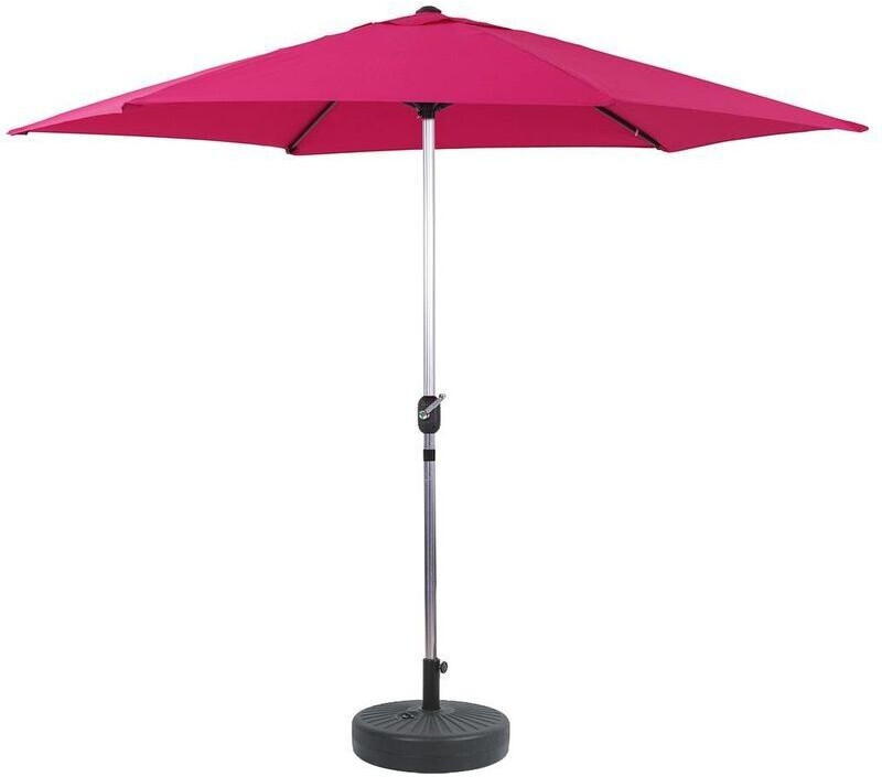 Habitat et Jardin Parasol rond Sol 300 cm rose avec pied à lester
