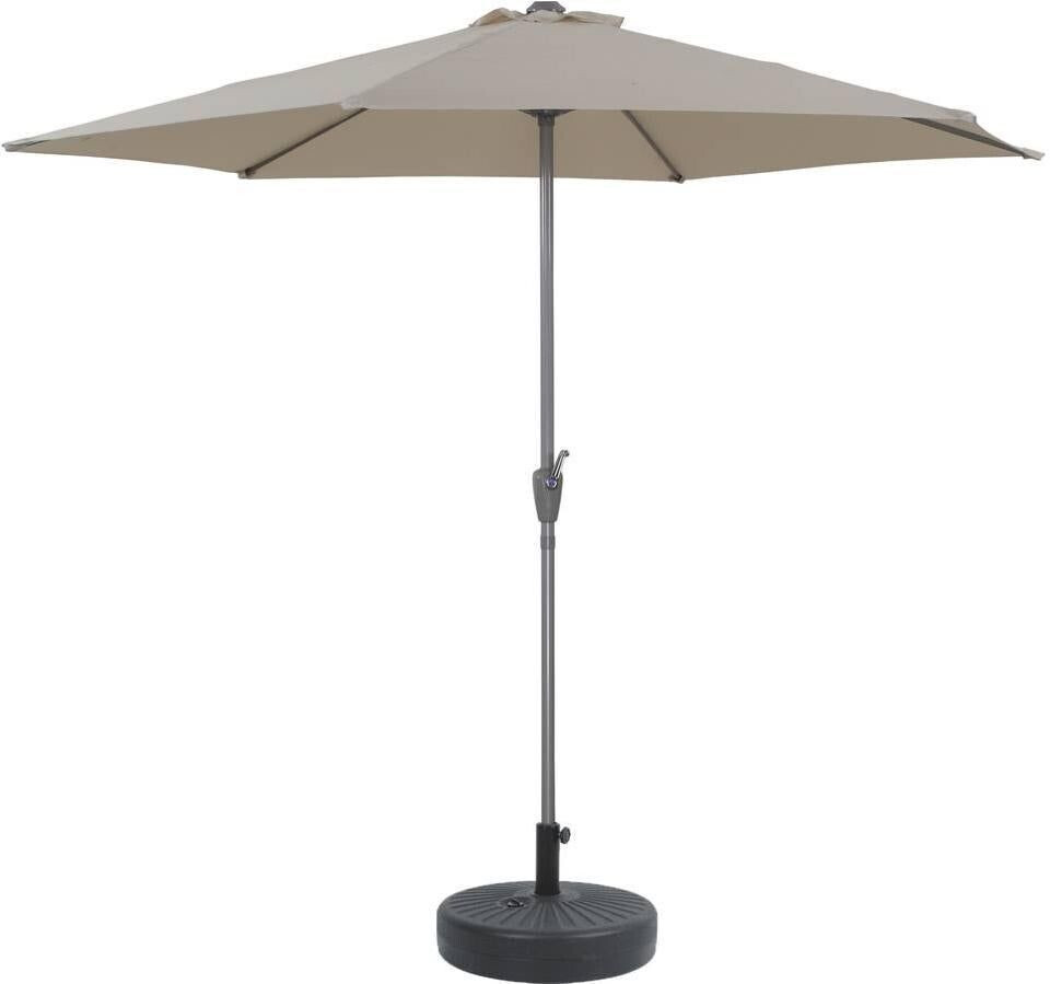 Habitat et Jardin Parasol rond Sol 300 cm écru avec pied à lester