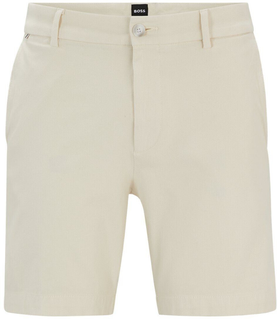Hugo Boss Regular-fit shorts in stretch cotton with a medium rise Kane shorts 50512527 Natural