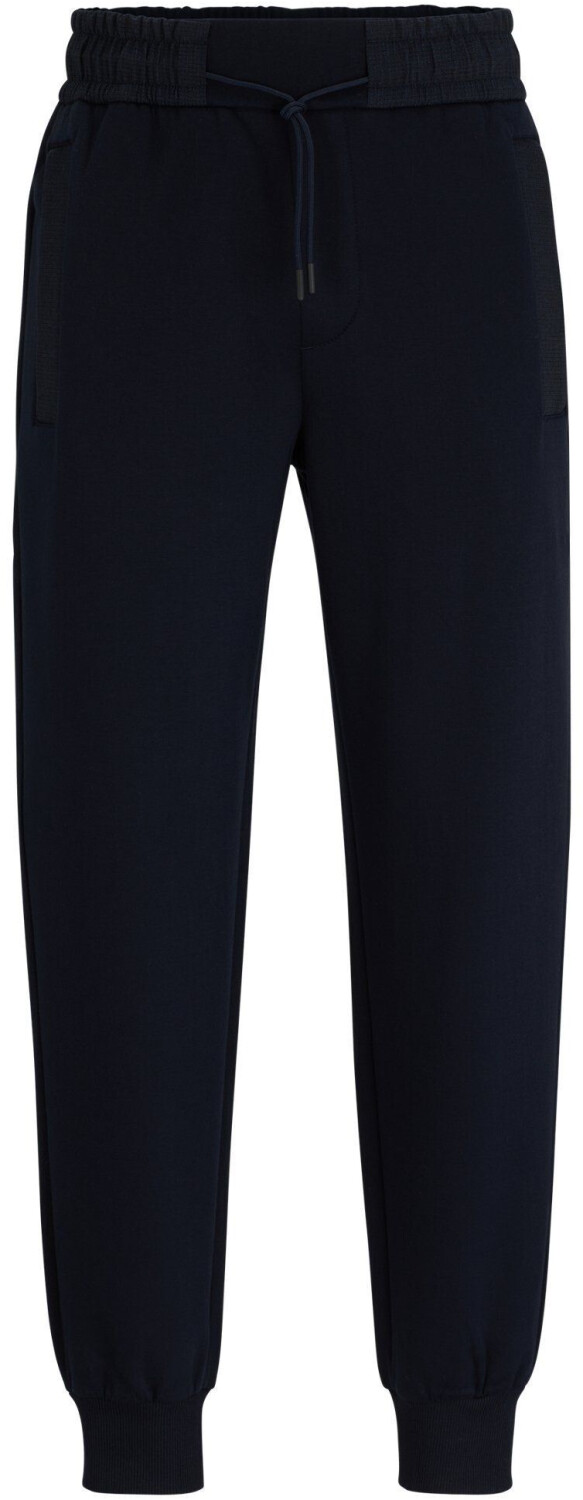 Hugo Boss Jogging pants made of a cotton mix with mesh details P-Larsen 60 50512711 dark blue