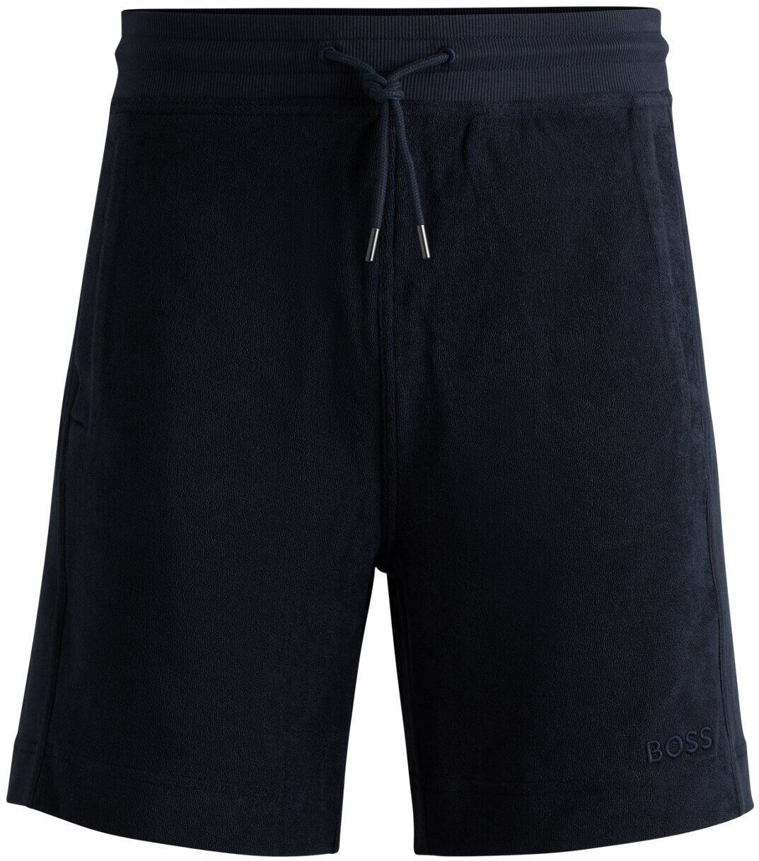 Hugo Boss Regular-fit shorts made of cotton terry with logo embroidery SeeTowel 50513473 dark blue