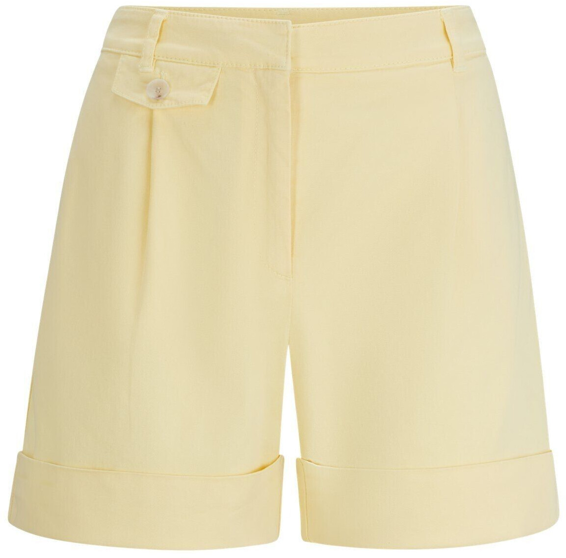 Hugo Boss Wide-leg cotton blend shorts Tasandria-D 50513629 light yellow