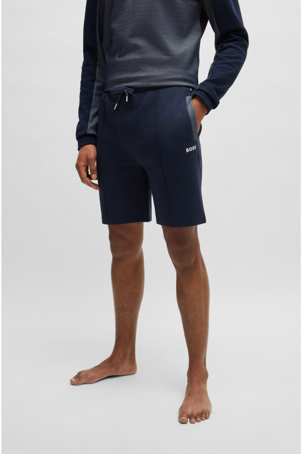 Hugo Boss Pique Shorts aus Baumwoll Mix mit Logo Stickerei und Tunnelzug Tracksuit Short 50515167 dunkelblau ab 49 47 Preisvergleich bei idealo