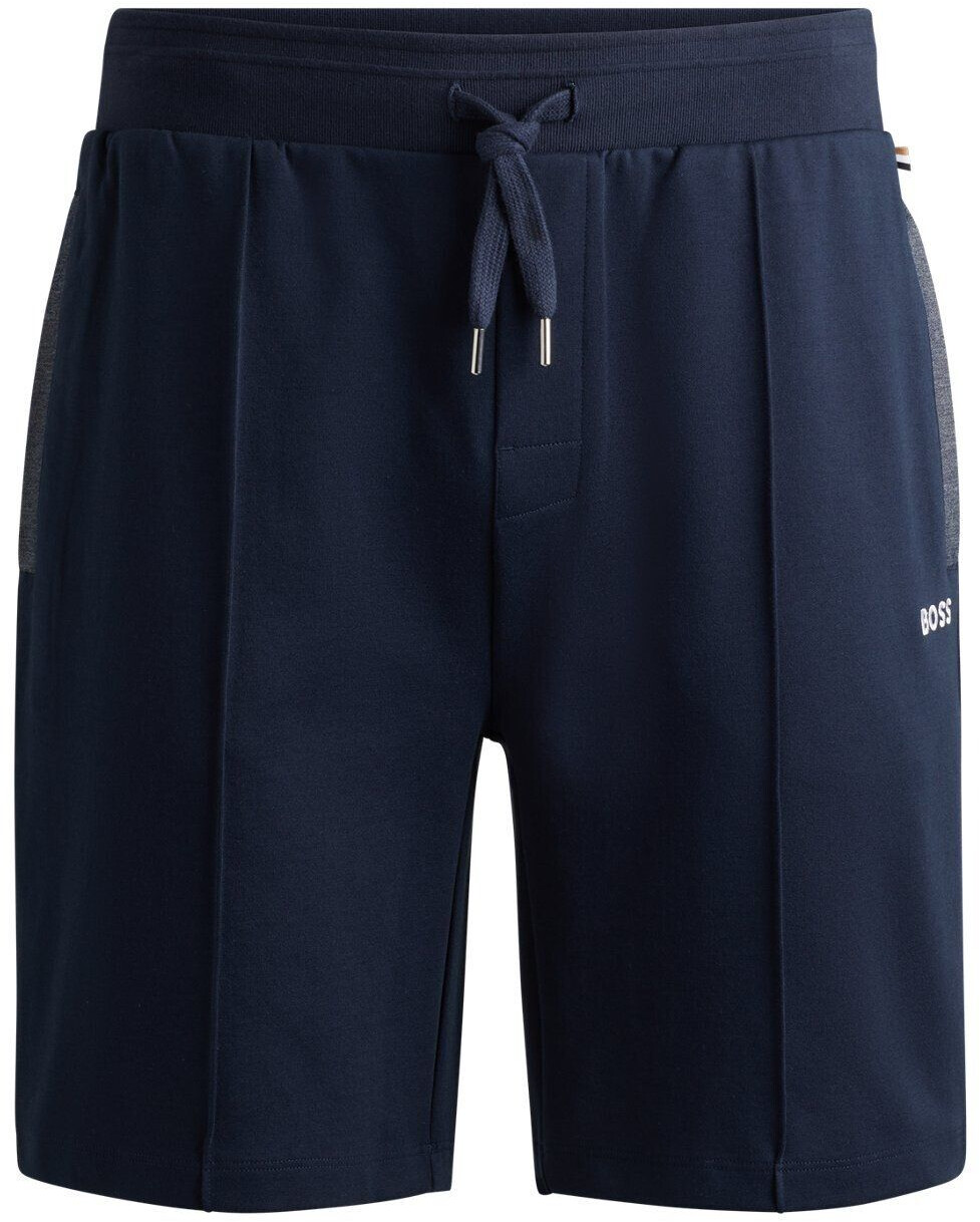 Hugo Boss Piqué shorts made of cotton mix with logo embroidery and drawstring Tracksuit Short 50515167 dark blue