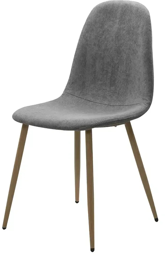 Möbel Kraft Corduroy upholstered chair gray 43x83x50