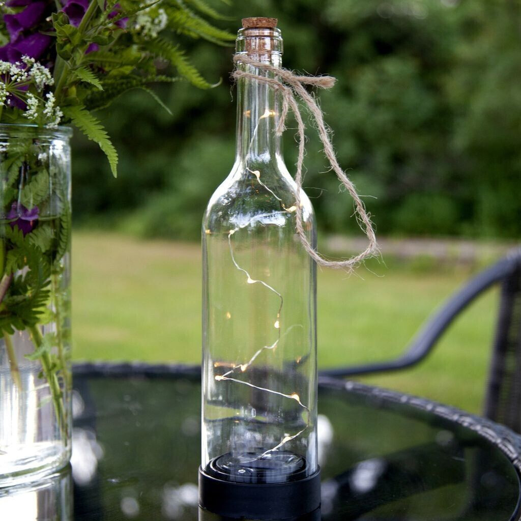 Star Trading LED Solar Lichterkette in Flasche klar 10 LEDs warmweiß