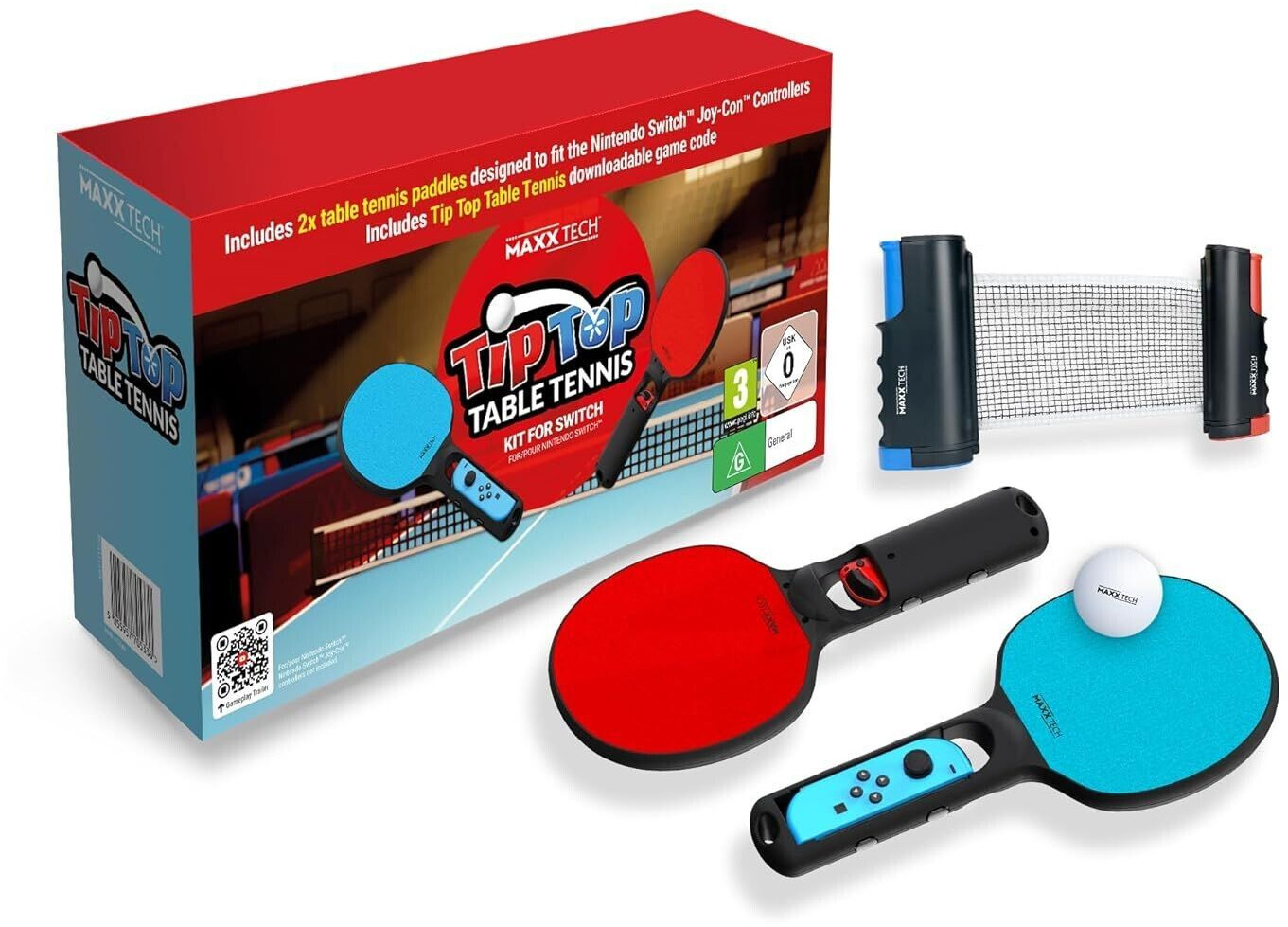 Maxx Tech Nintendo Swtch Tip-Top Table Tennis Kit