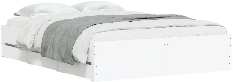 VidaXL Plattform-Bettgestell Aus Kiefernholz - Modernes Design In Weiß