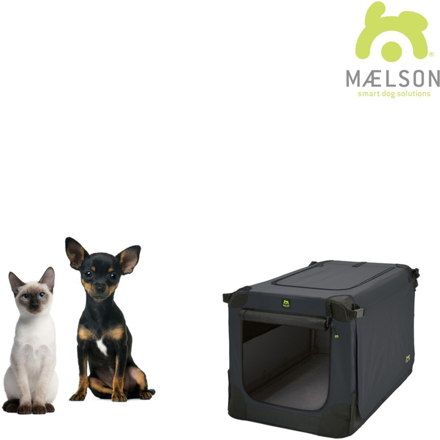 Maelson Sac de transport pour chat transport 52x33x33cm anthracite Maelson Sac de transport pour chat transport 52x33x33cm anthracite