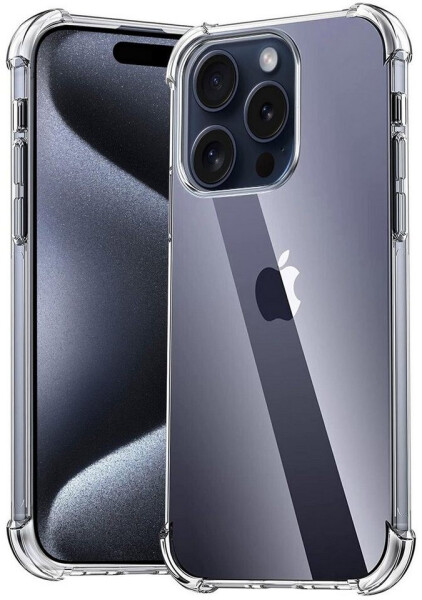 Coolgadget Hülle für Apple iPhone 15 Pro Max Schutzhülle Anti Shock Handy Case Transparent Cover