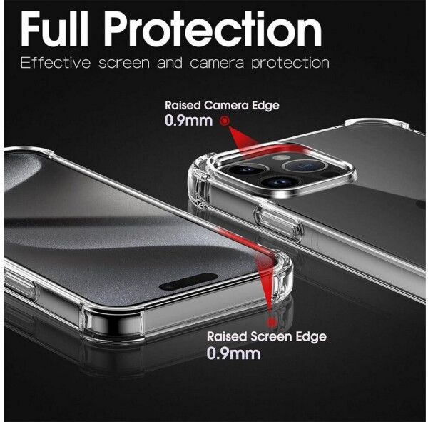 Coolgadget Hülle für Apple iPhone 15 Pro Max Schutzhülle Anti Shock Handy Case Transparent Cover, Bild 4