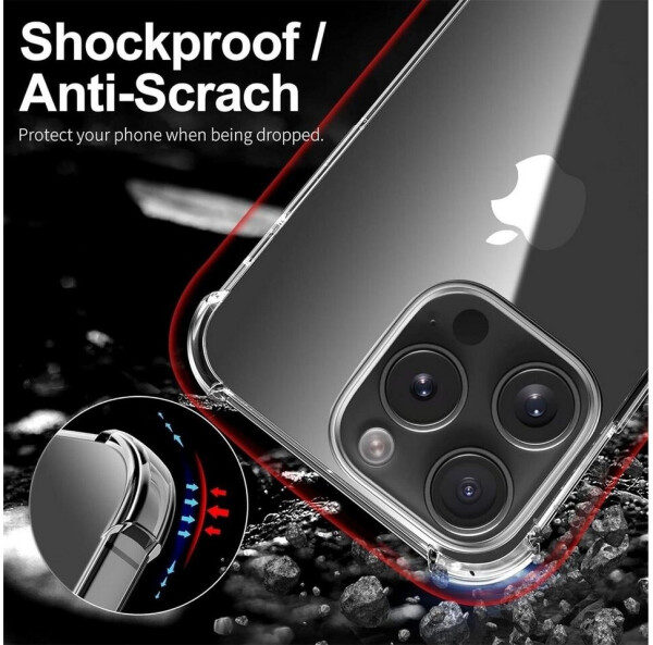 Coolgadget Hülle für Apple iPhone 15 Pro Max Schutzhülle Anti Shock Handy Case Transparent Cover, Bild 5
