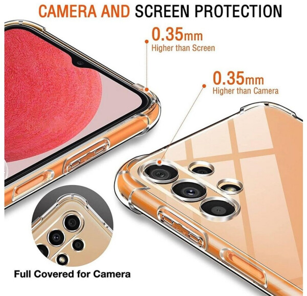 Coolgadget Hülle für Samsung Galaxy A13 4G Schutzhülle Anti Shock Handy Case Transparent Cover, Bild 2