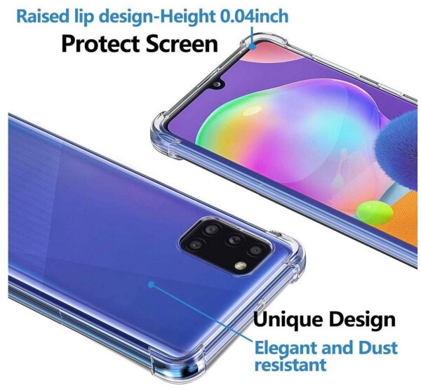 Coolgadget Hülle für Samsung Galaxy A31 Schutzhülle Anti Shock Handy Case Transparent Cover, Bild 2
