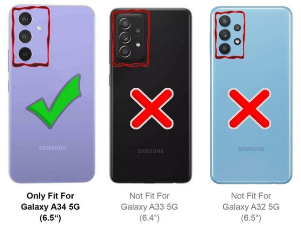 Coolgadget Hülle für Samsung Galaxy A34 5G Schutzhülle Anti Shock Handy Case Transparent Cover, Bild 3