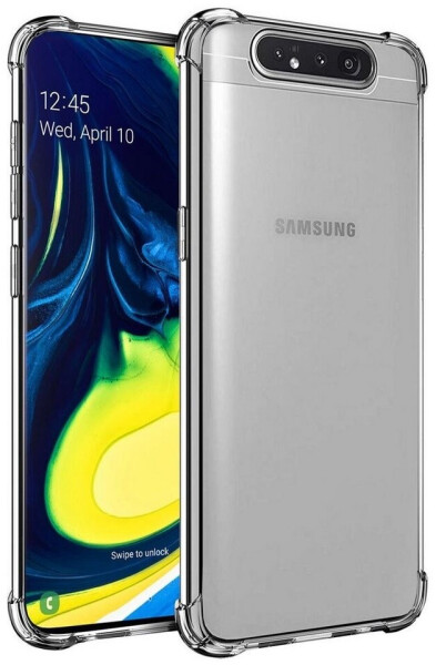 Coolgadget Hülle für Samsung Galaxy A80 Schutzhülle Anti Shock Handy Case Transparent Cover