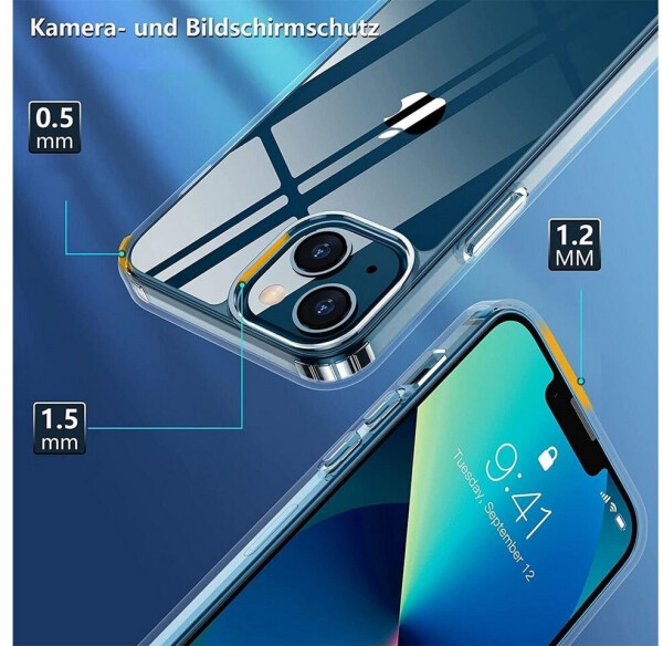 Coolgadget Schutzhülle für Apple iPhone 14 Hülle Transparent Slim Cover Clear Case, Bild 5