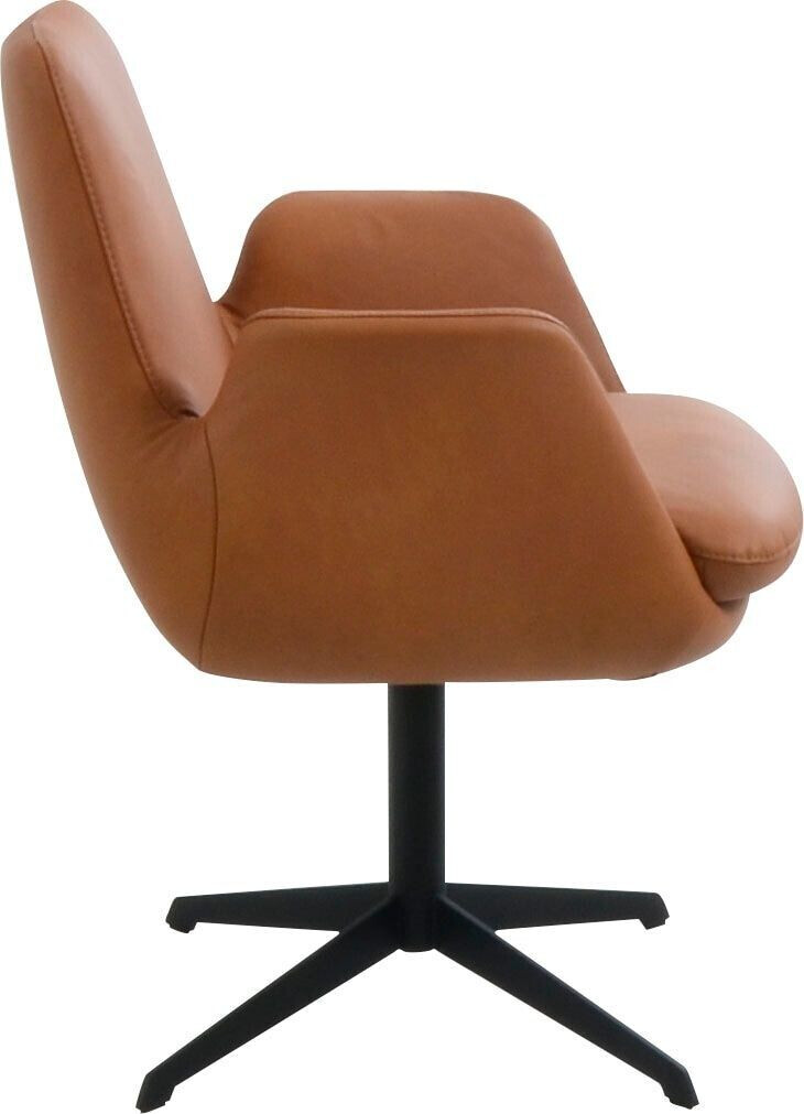 K+W Komfort & Wohnen Drehstuhl Cube 63x84x65 cm, Leder CLOUD 