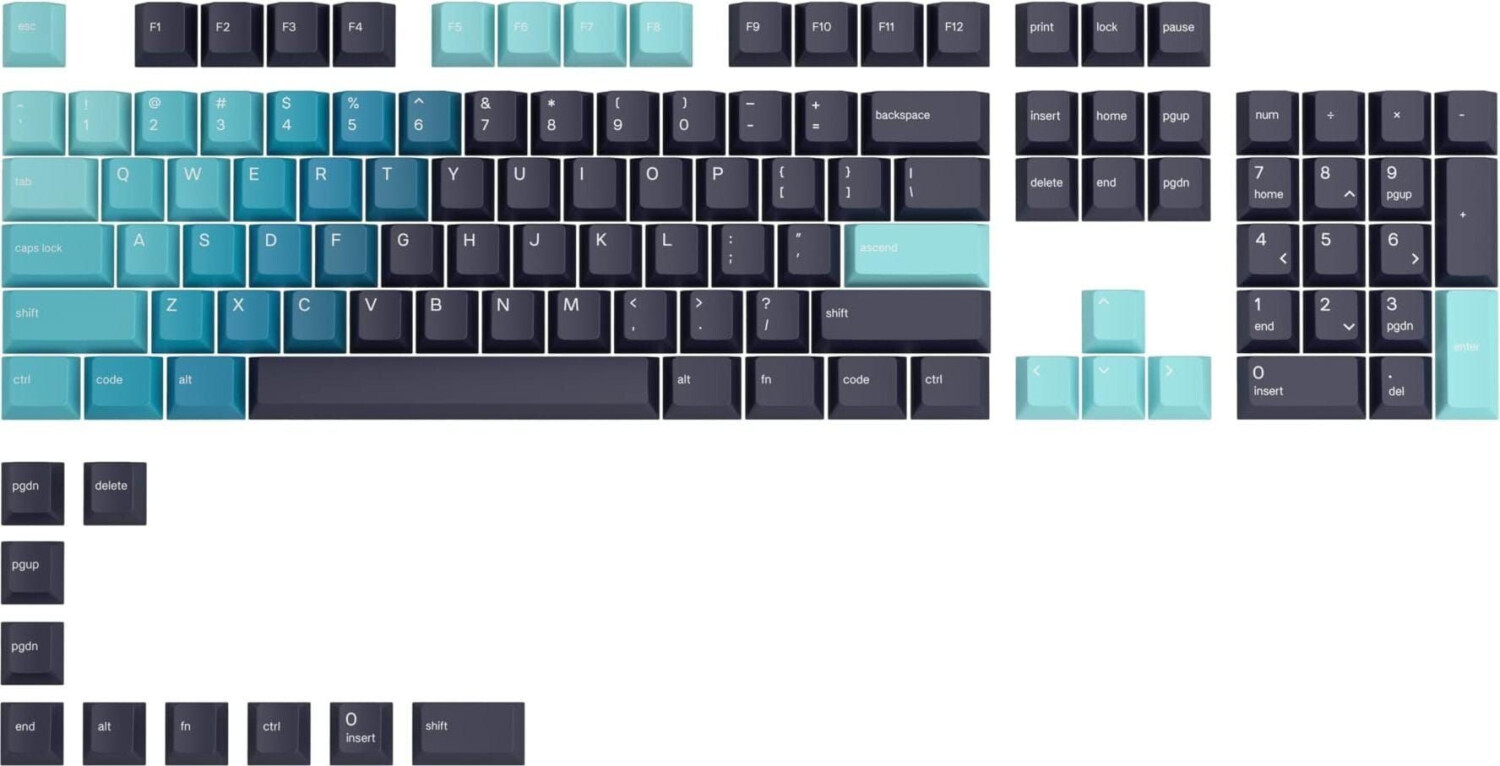 Glorious Gaming GPBT Keycaps PBT ANSI US-Layout Celestial Ice