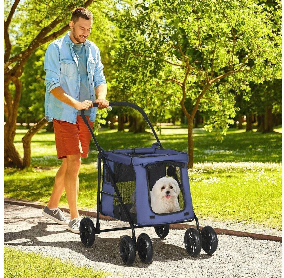 Pawhut Poussette pour chien D00-163V00 Blue Pawhut Poussette pour chien D00-163V00 Blue