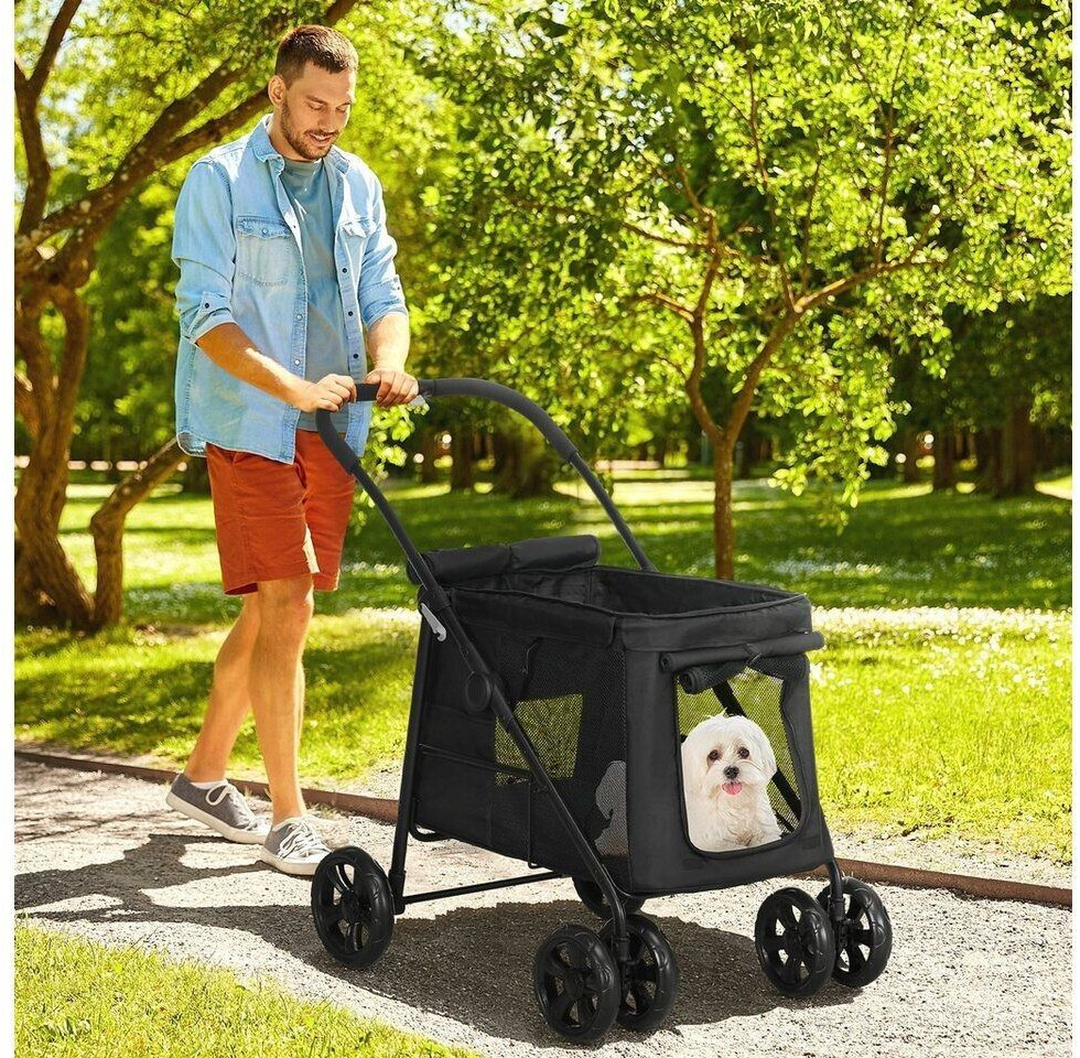Pawhut Poussette pour chien D00-163V00 Black