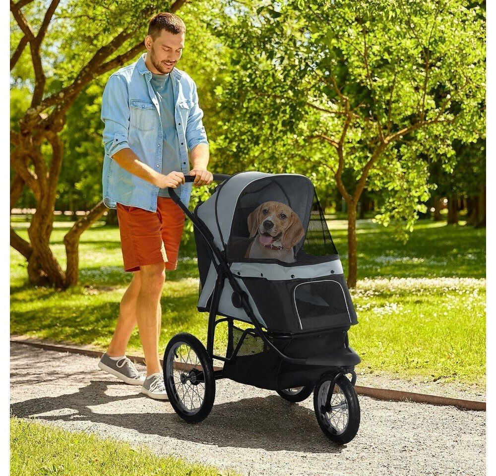 Pawhut Poussette pour chien grey Pawhut Poussette pour chien grey