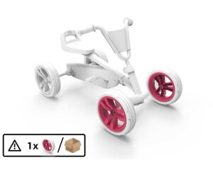 Berg Gokart Rad 9x2 - Pink/Weiß Vorne