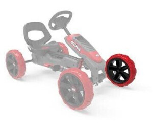 Berg Gokart Rad schwarz-rot 10x2,5 vorne links