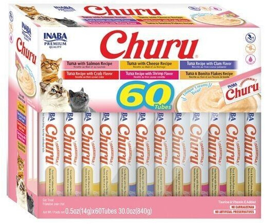 INABA Churu for cats mixed flavours with tuna 60x14g