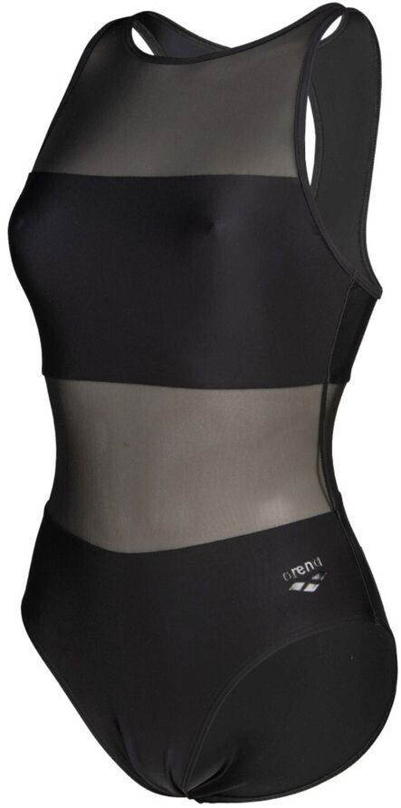 Arena Women's Mesh Panels Swimsuit Vent Back black