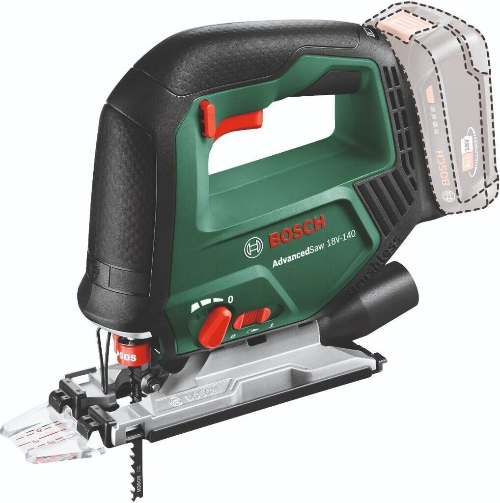 Bosch Groen AdvancedSaw 18V-140 Accu decoupeerzaag