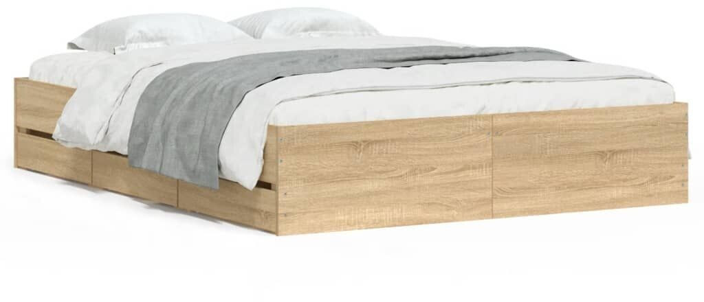 vidaXL Bed frame with drawers made of wood material 140x200cm (3207275)