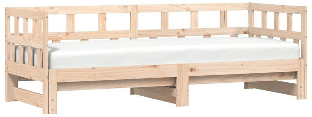 vidaXL Daybed extendable solid pine wood 80x200cm (836207)