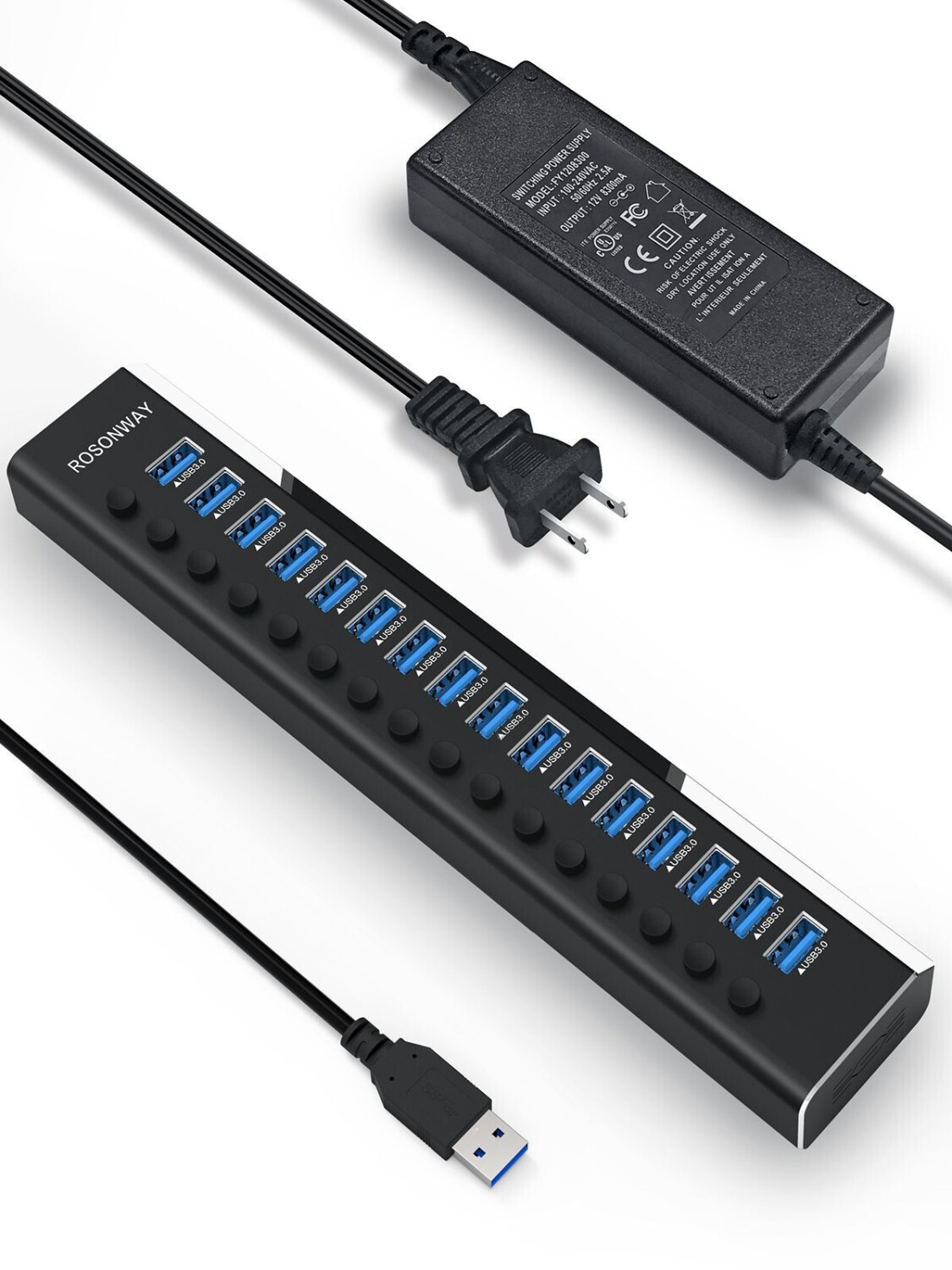 Rshtech 16 port usb 3 0 hub rsh a16 ab 75 99 preisvergleich bei