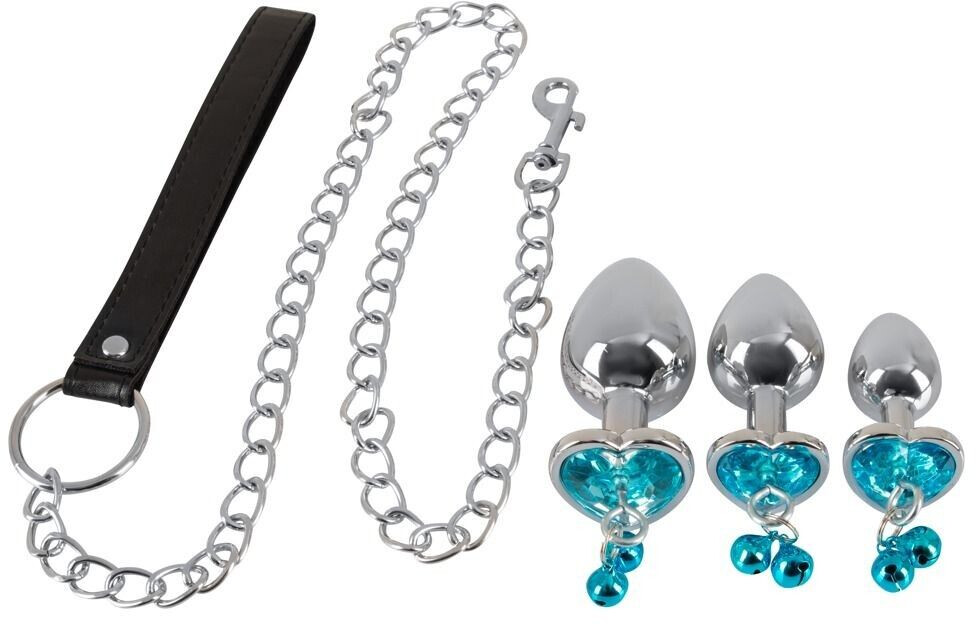 You2Toys Butt Plug Set with a Leash (4pcs.)