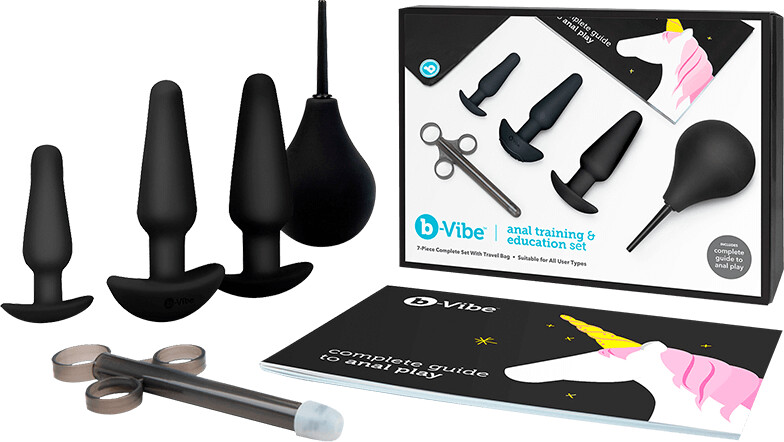 b-Vibe To Anal Play Education Set black (6pcs.)