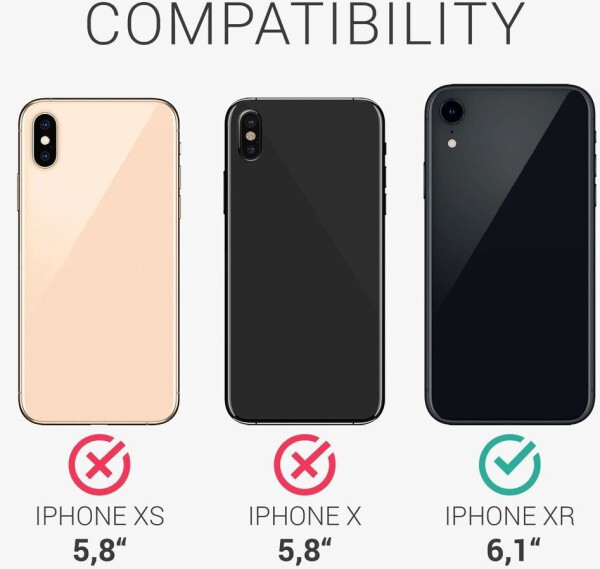 kwmobile Handyhülle kompatibel mit Apple iPhone XR Hülle - Handy Cover mit Fach für Karten - in Dunkelblau, Bild 6