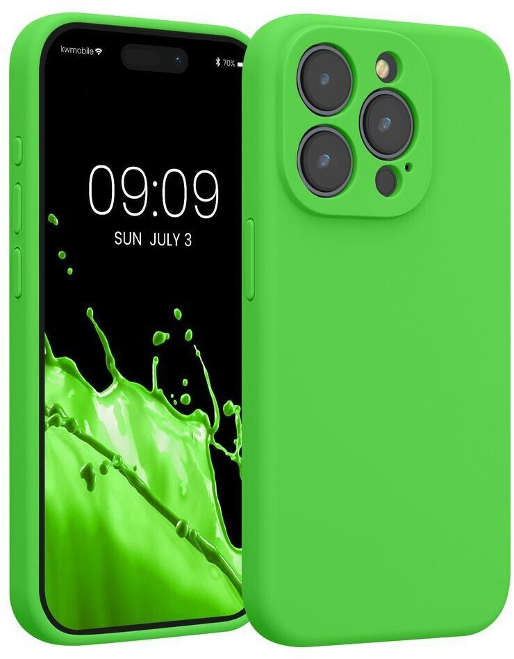 kwmobile Handyhulle kompatibel mit Apple iPhone 15 Pro Hulle gummierte Handy Case aus Silikon in Limettengrun ab 8 99 Preisvergleich bei idealo