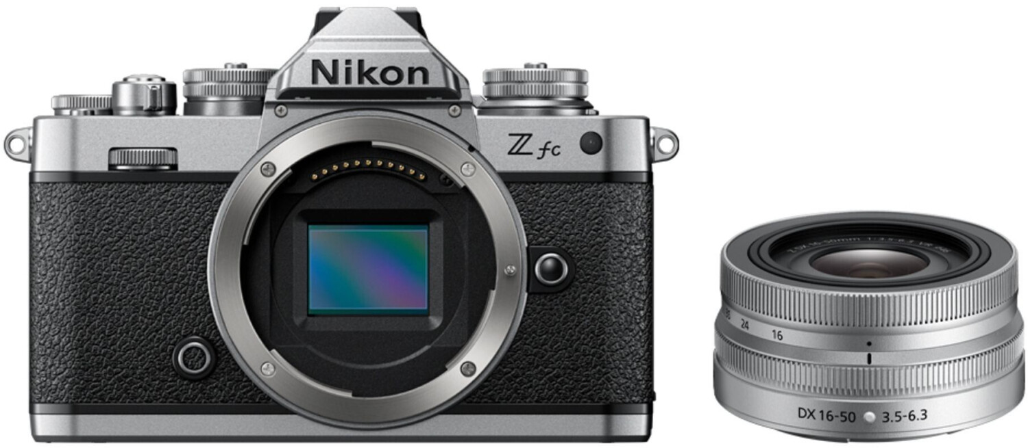 Nikon Z fc Kit 16-50mm argent + SD 8 Go + adaptateur FTZ II + sac